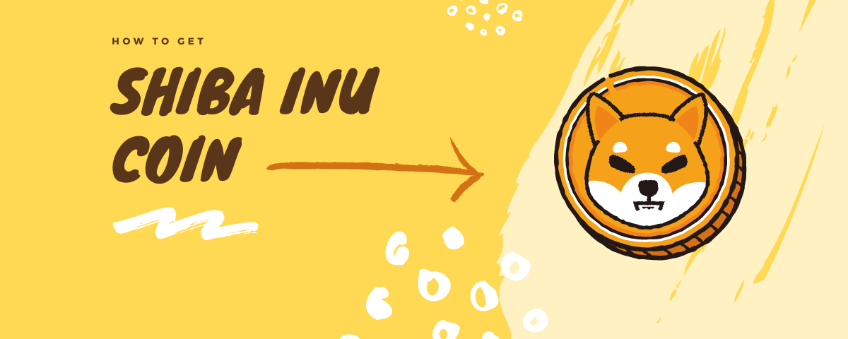Shiba Inu coin on yellow background
